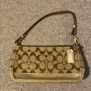 Small Coach Handbag with gold details